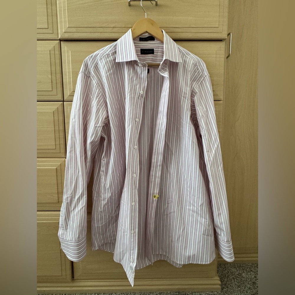 J. Ferrar Light Pink Striped Shirt